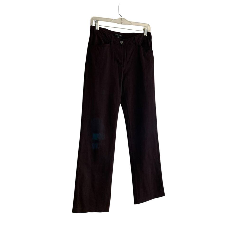 Eileen Fisher Maroon Bootcut Pants Womens Sz 28 Stretch Mid Rise Business Comfy - Picture 4 of 16